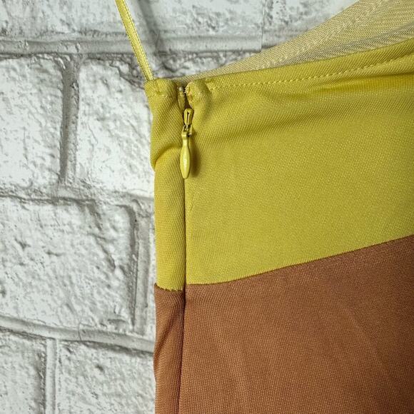 STAUD Dress Serena Maxi One Shoulder Sleeve Colorblock Stripe Capri Multi S - Picture 8 of 10